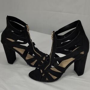 Charlotte Russe Black Cage Heels